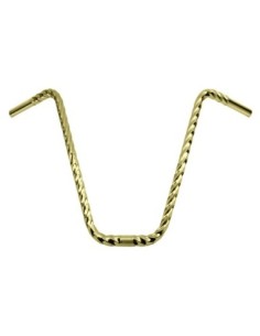 Dyno Style Hexagon Twisted Handlebar 16 25.4mm Gold.